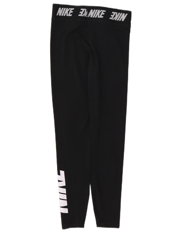Γυναικεία γραφικά κολάν Nike UK 8 Μικρό μαύρο βαμβακερό