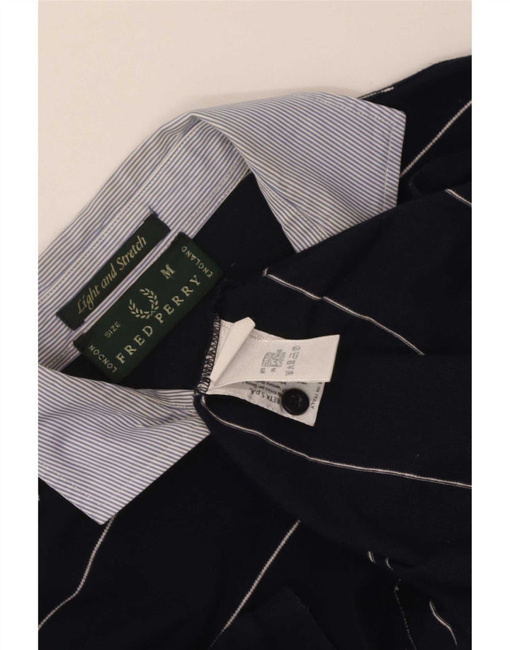 Fred Perry Ανδρικό πουκάμισο πόλο με μεσαίο μπλε ναυτικό βαμβακερό ριγέ