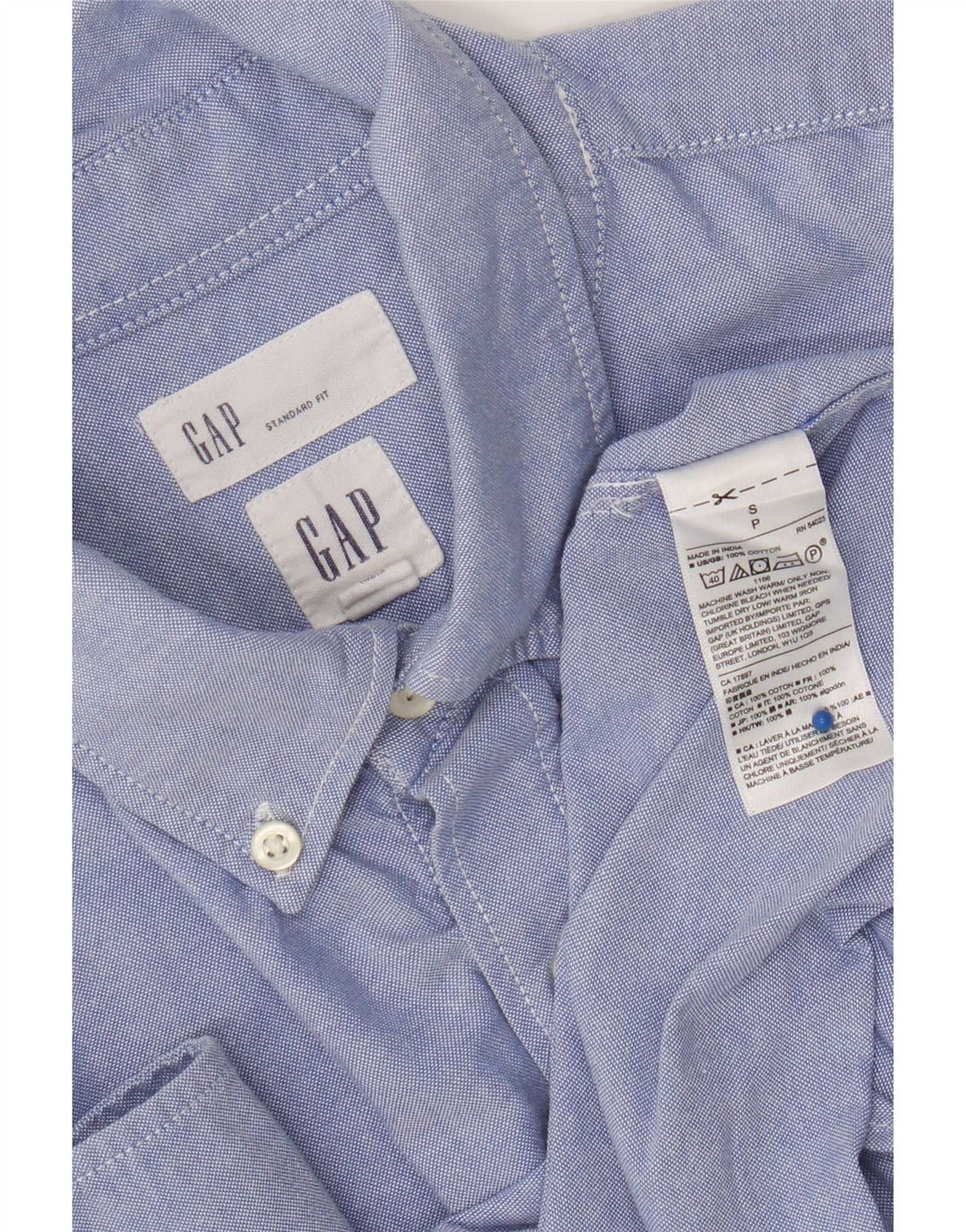 Ανδρικό πουκάμισο Gap Standard Fit Μικρό μπλε βαμβακερό
