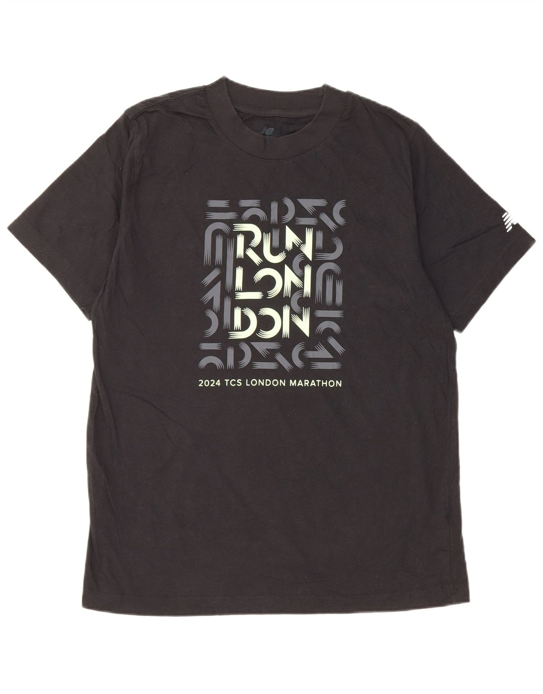 Ανδρικό γραφικό T-Shirt New Balance Top Μεσαίο Μαύρο Βαμβακερό