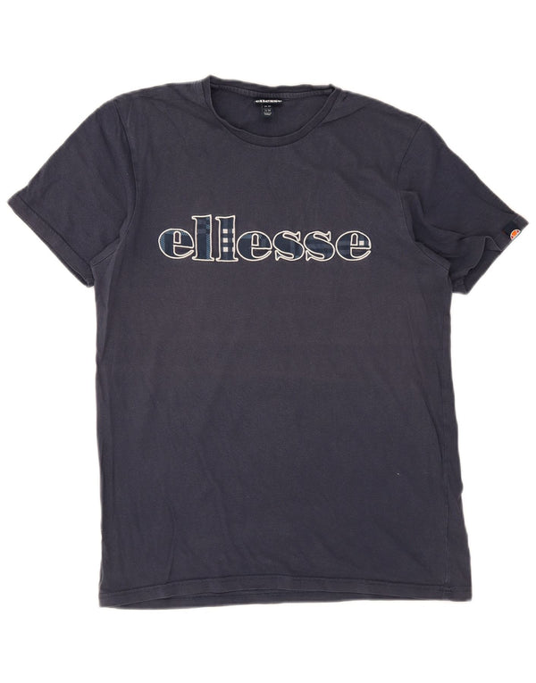 Ανδρικό γραφικό T-Shirt Ellesse Top Medium Navy Blue από βαμβάκι