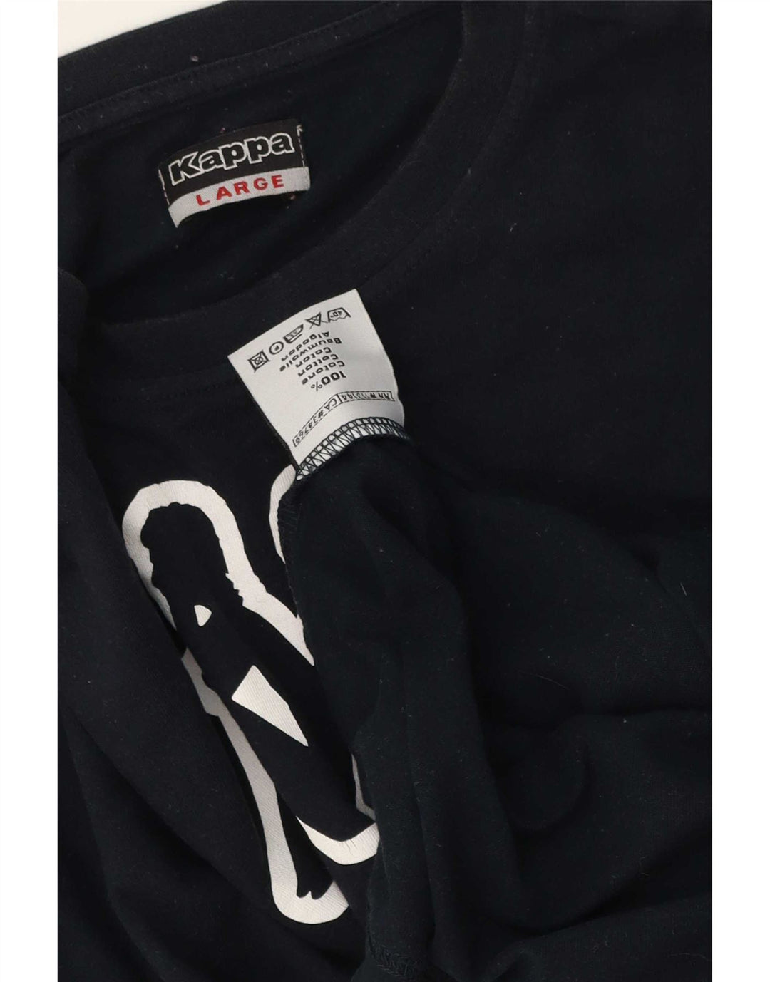Ανδρικό γραφικό T-Shirt Kappa Top Large Navy Blue από βαμβάκι