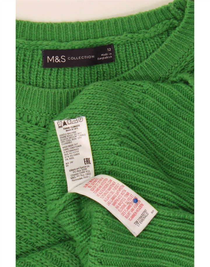 Marks & Spencer Γυναικείο πουλόβερ με λαιμόκαυστο UK 12 Medium Green