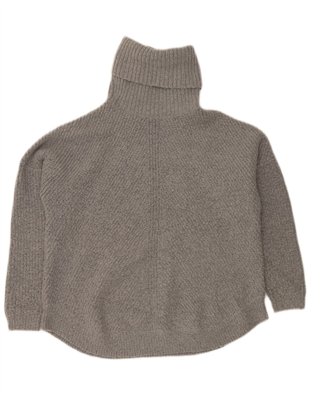 VINTAGE Γυναικείο πουλόβερ με ρολό λαιμόκοψη UK 16 μεγάλο γκρι