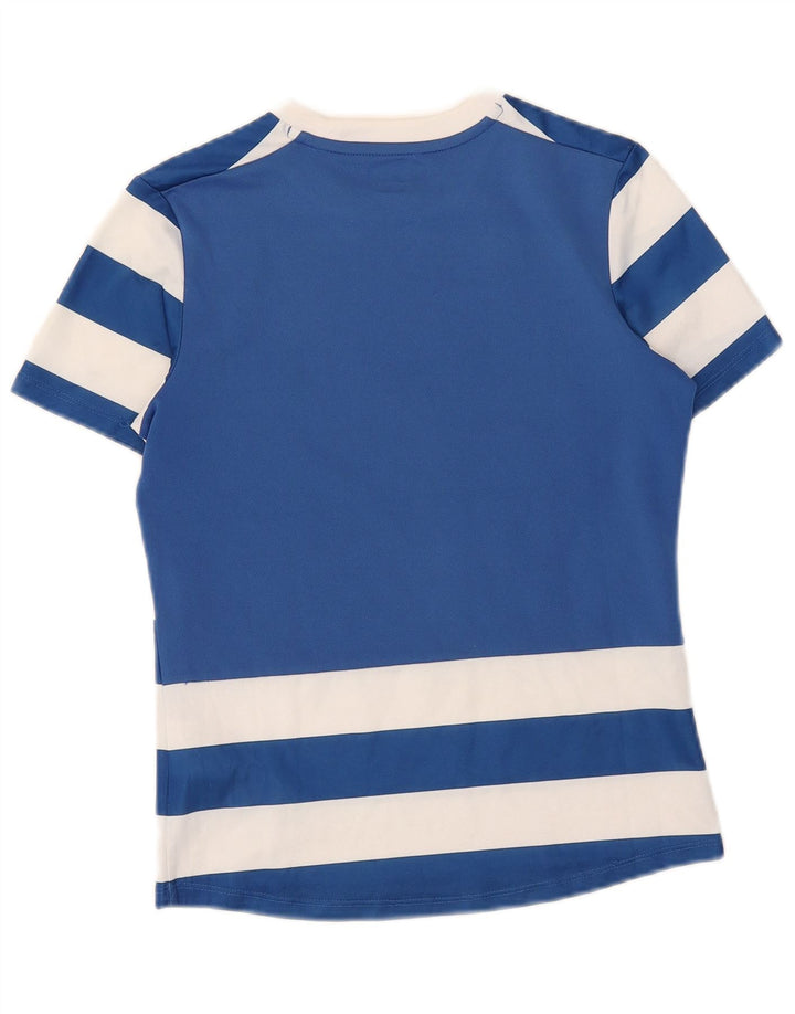 T-Shirt Umbro Boys Top 9-10 ετών Μεσαίο μπλε ριγέ πολυεστέρα