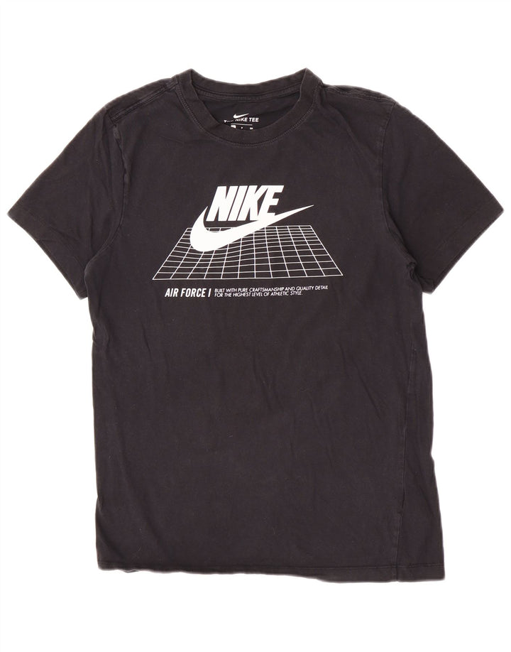 Ανδρικό γραφικό μπλουζάκι Nike, μικρό μαύρο βαμβακερό