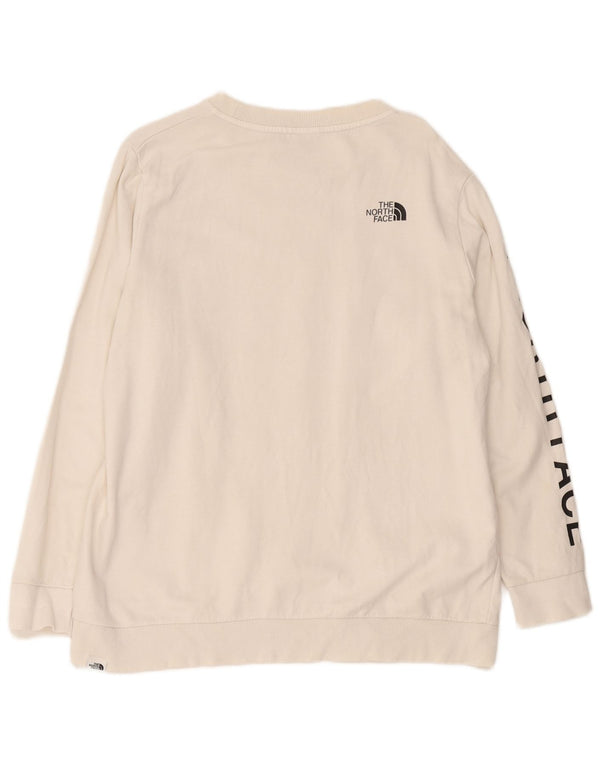 The North Face Γυναικεία Γραφική Φούτερ Jumper UK 18 XL από λευκό βαμβακερό
