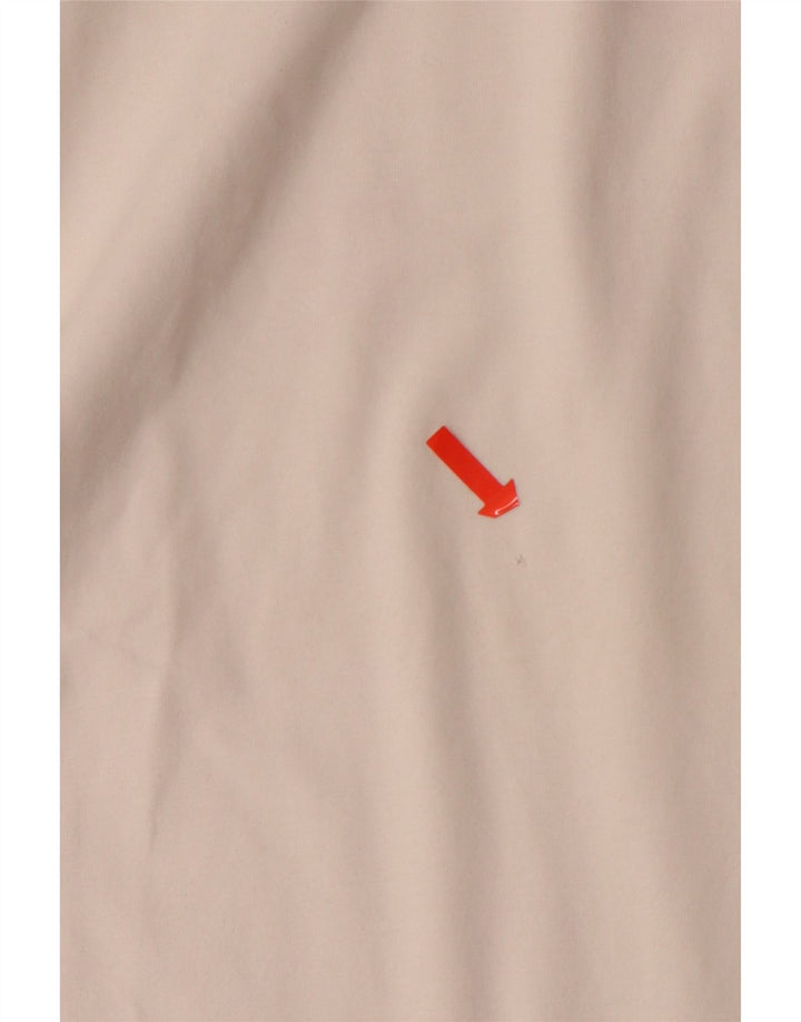 NIKE Mens Standard Fit Graphic Top Long Sleeve Medium White Cotton