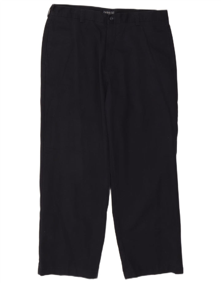 Ανδρικό ίσιο παντελόνι Chino IZOD W36 L29 Μπλε Βαμβακερό