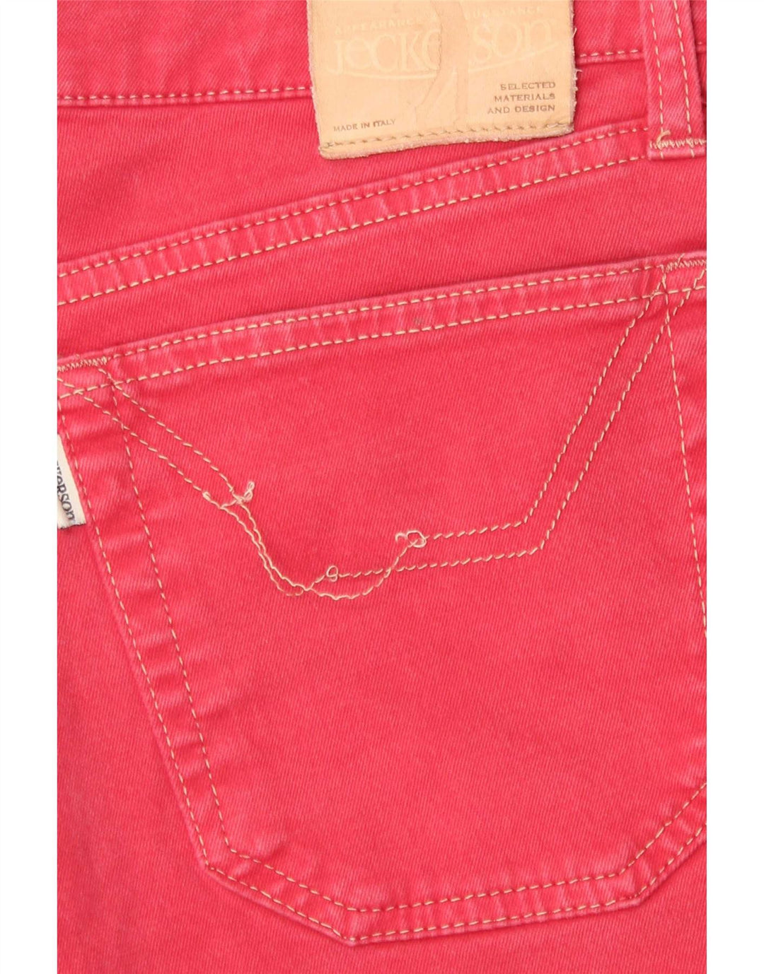 Jeckerson Mens Slim Jeans W30 L27 Burgundy