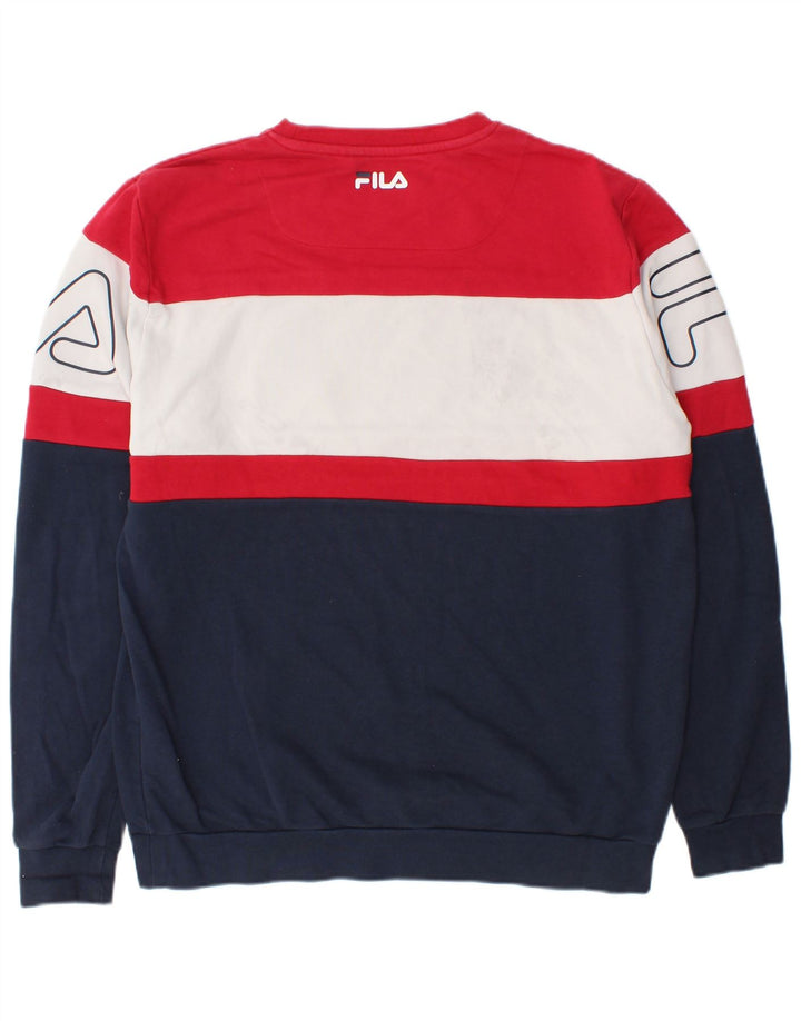 Ανδρικό γραφικό φούτερ Fila Jumper Μεγάλο πολύχρωμο βαμβακερό χρώμα