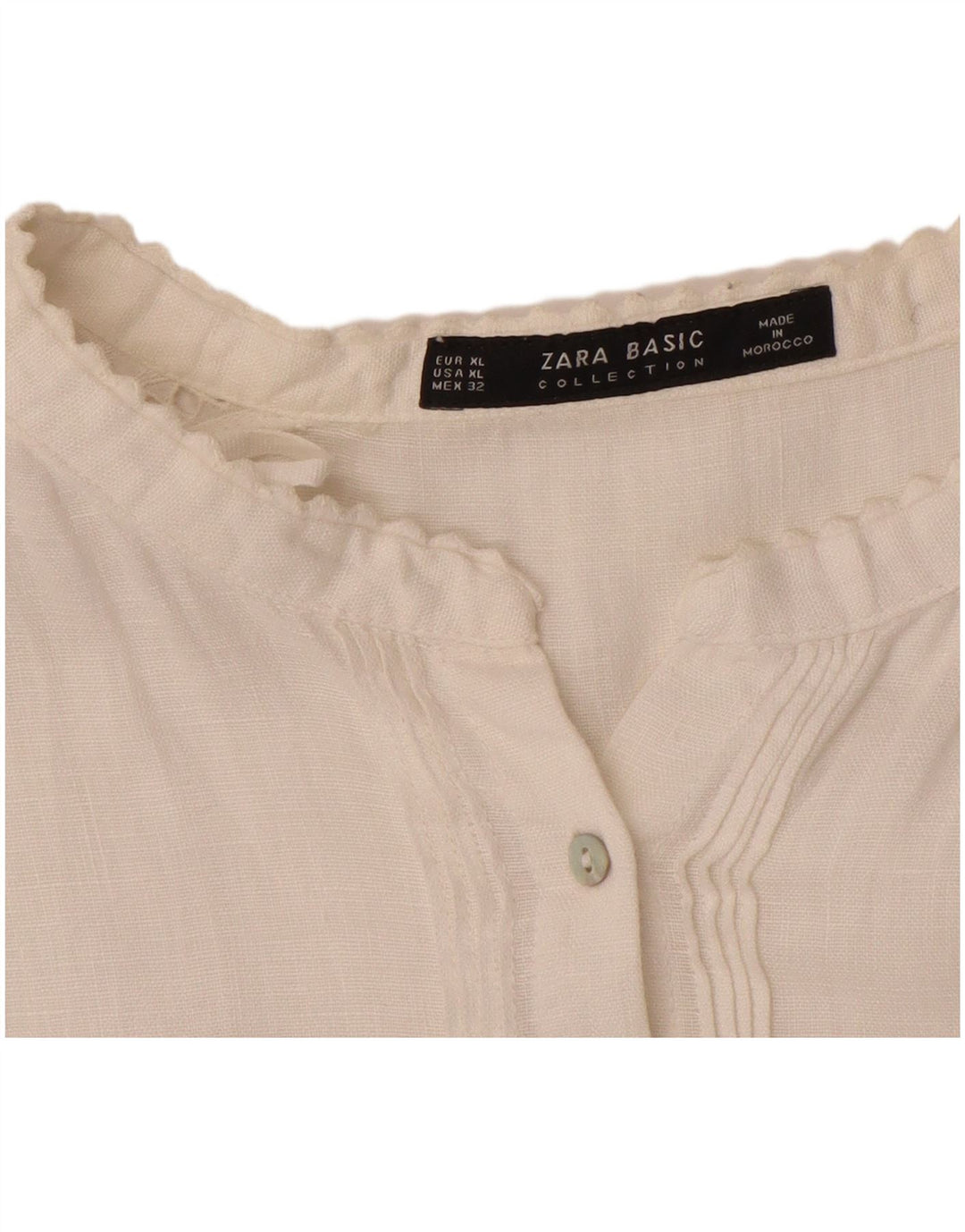 Zara Γυναικείο πουκάμισο Μπλούζα UK 18 XL Λευκό