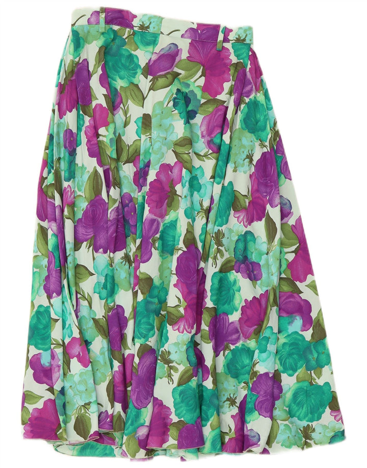 Vintage Γυναικεία Flared Φούστα W26 Μικρή Πολύχρωμη Floral