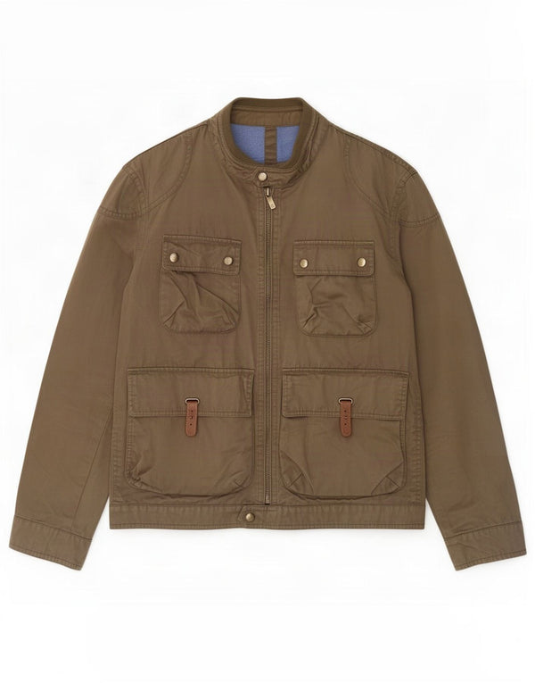 Massimo Dutti Ανδρικό Utility Jacket UK 42 XL Khaki Cotton