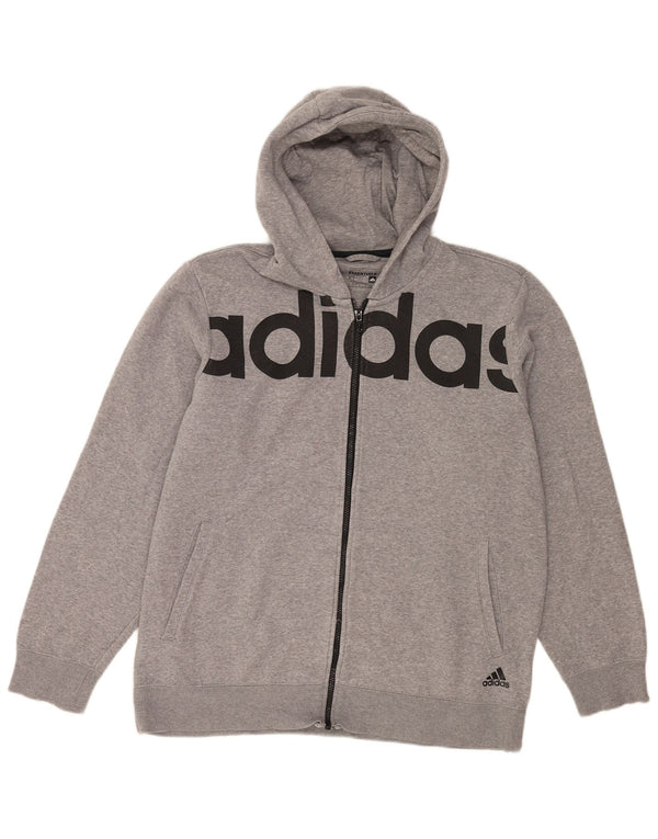 Ανδρικό πουλόβερ με κουκούλα με φερμουάρ Adidas XL Γκρι βαμβακερό