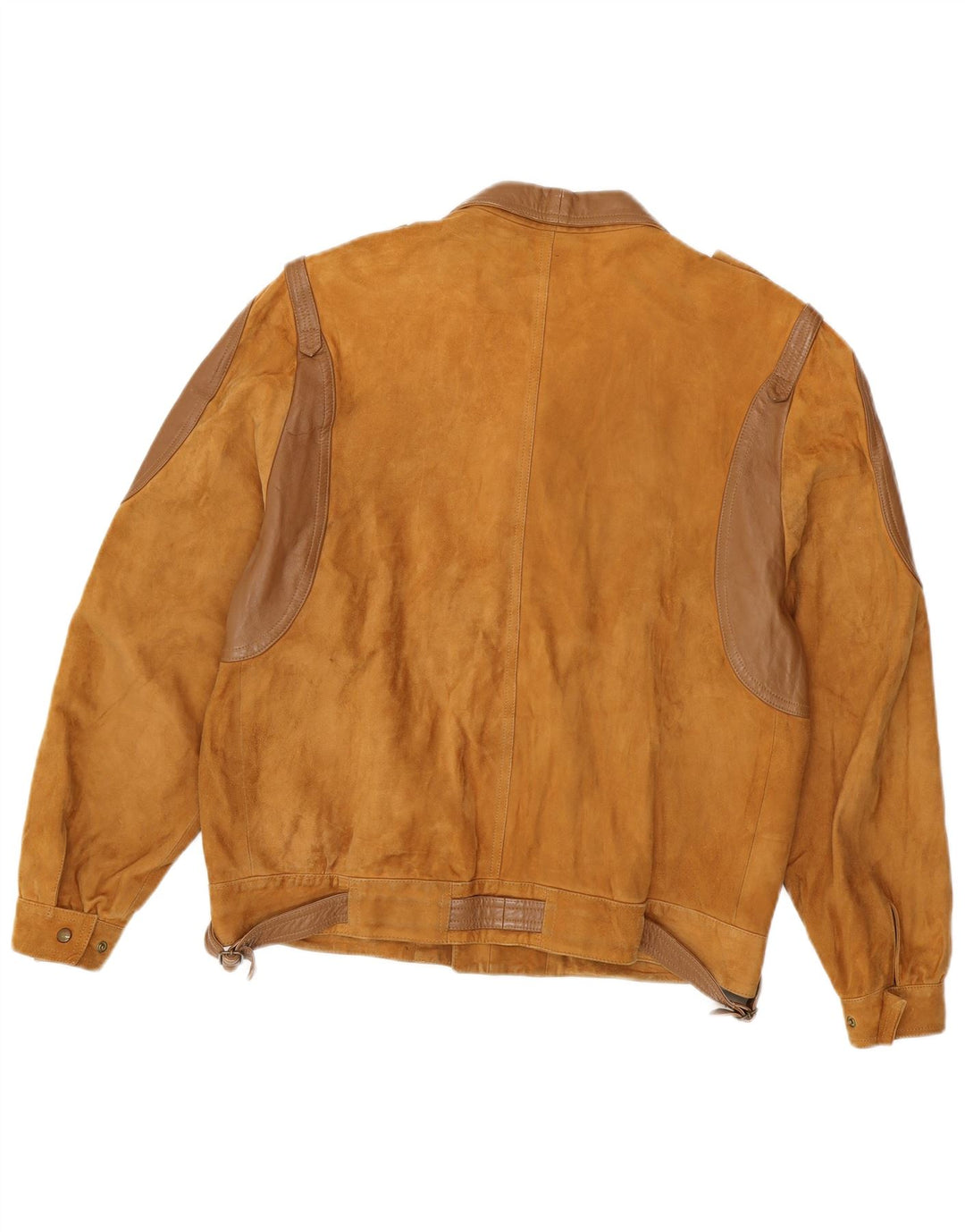 VINTAGE Ανδρικό στρατιωτικό σουέντ μπουφάν Bomber IT 50 Large Brown Colourblock
