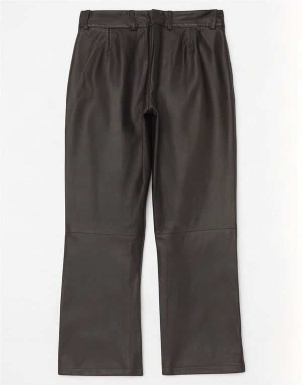 K.K.Berlin Γυναικείο ίσιο δερμάτινο παντελόνι EU 40 Medium W32 L29 Μαύρο