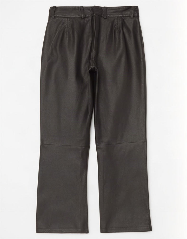 K.K.Berlin Γυναικείο ίσιο δερμάτινο παντελόνι EU 40 Medium W32 L29 Μαύρο
