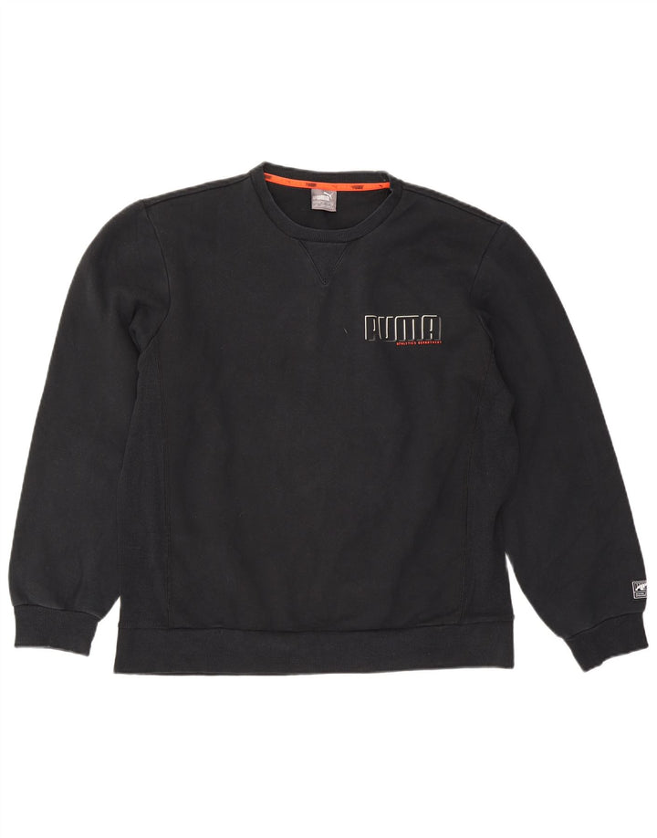 Ανδρικό γραφικό φούτερ Puma Jumper μεγάλο μαύρο βαμβακερό