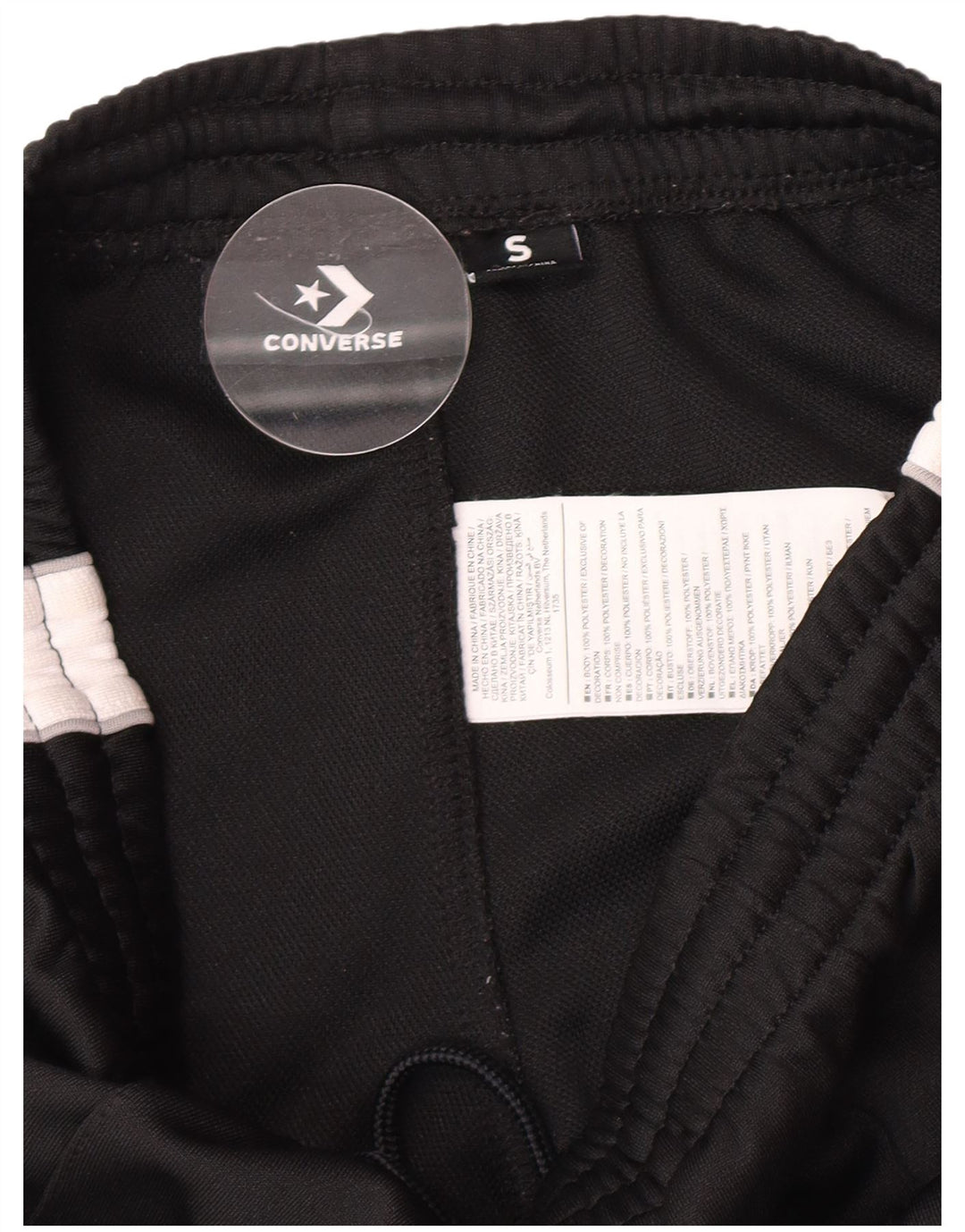 Γυναικεία αθλητική φόρμα Converse Παντελόνι UK 8 Small Black Colourblock Polyester