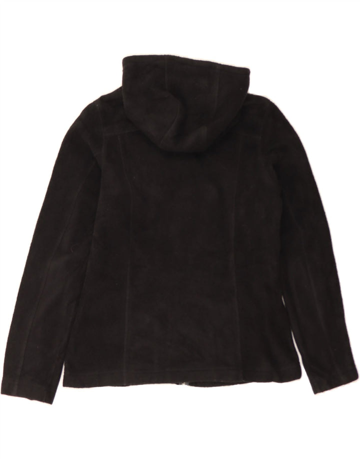 EDDIE BAUER Womens Hooded Fleece Jacket UK 10 Small Black Polyester Vintage Eddie Bauer and Second-Hand Eddie Bauer from Messina Hembry 