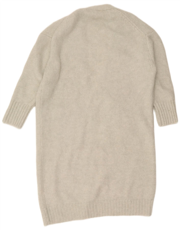 Zara Γυναικείο Longline ανοιχτό πουλόβερ UK 6 XS Grey Polyester