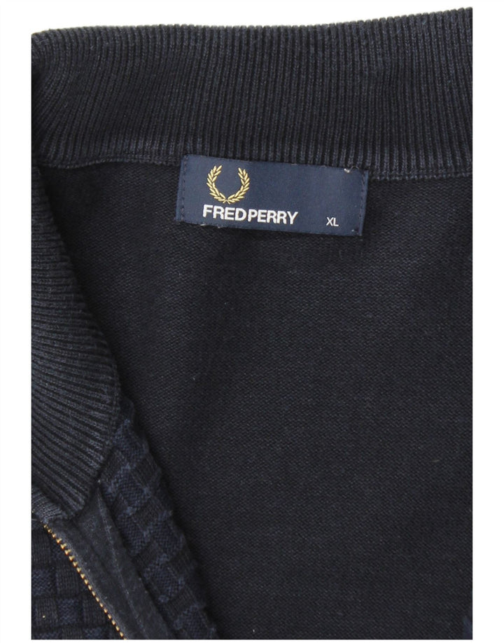 Ανδρικό πουλόβερ Fred Perry Cardigan XL Navy Blue