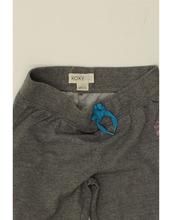 ROXY Girls Graphic Tracksuit Trousers Joggers 12-13 Years Medium Grey Vintage Roxy and Second-Hand Roxy from Messina Hembry 
