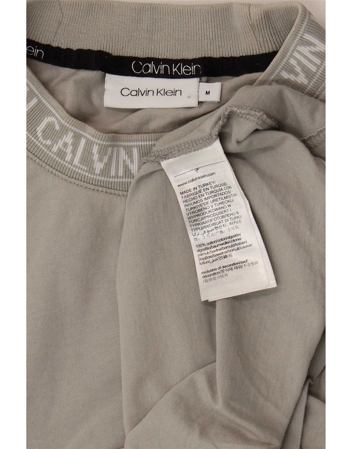Ανδρικό γραφικό T-Shirt Calvin Klein Τοπ μεσαίο γκρι βαμβακερό