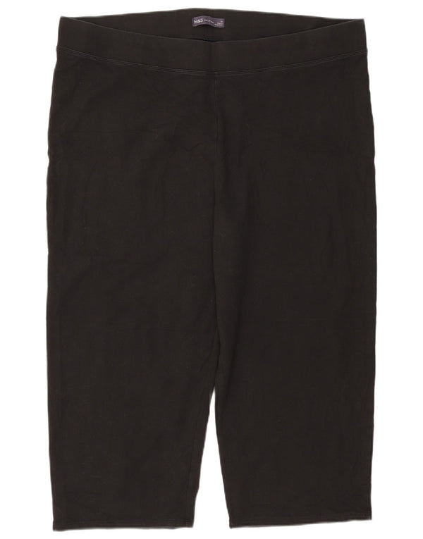 Marks & Spencer Γυναικεία κολάν Capri UK 22 3XL Μαύρο βαμβακερό