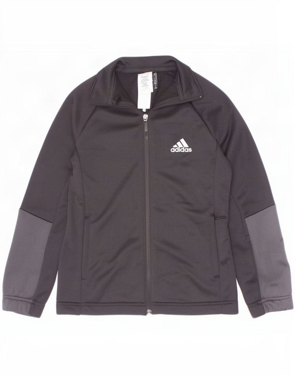 Adidas Boys Aeroready αθλητική φόρμα τοπ μπουφάν 7-8 ετών Μαύρο Colourblock