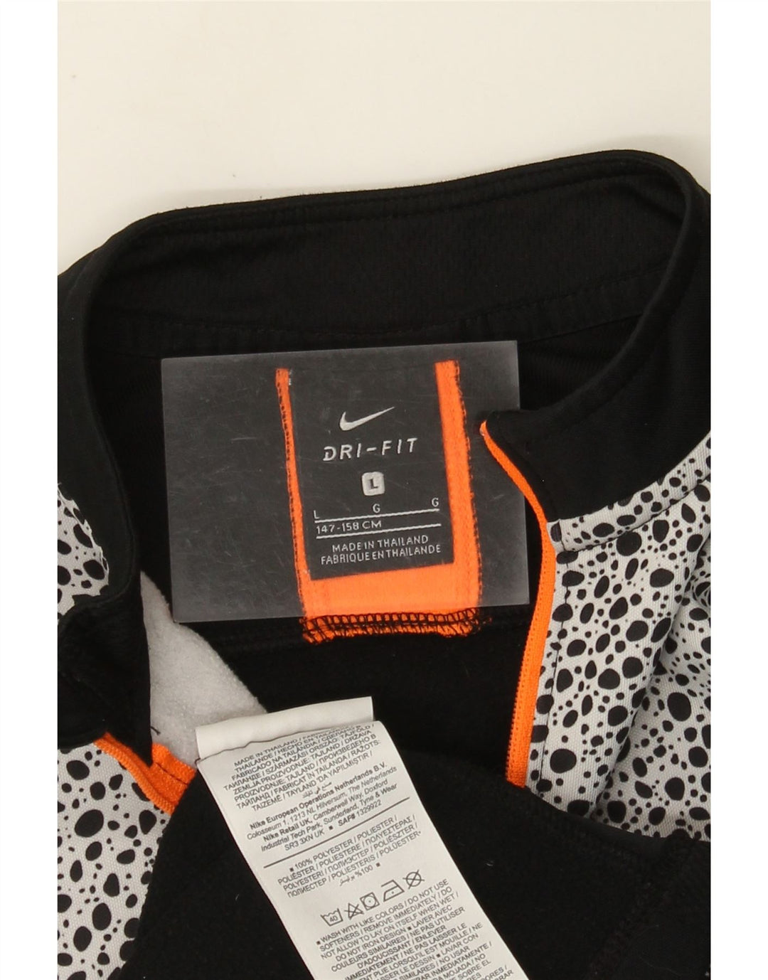 Φόρμα NIKE Boys Graphic Pullover Top 12-13 Years Large Black Spotted