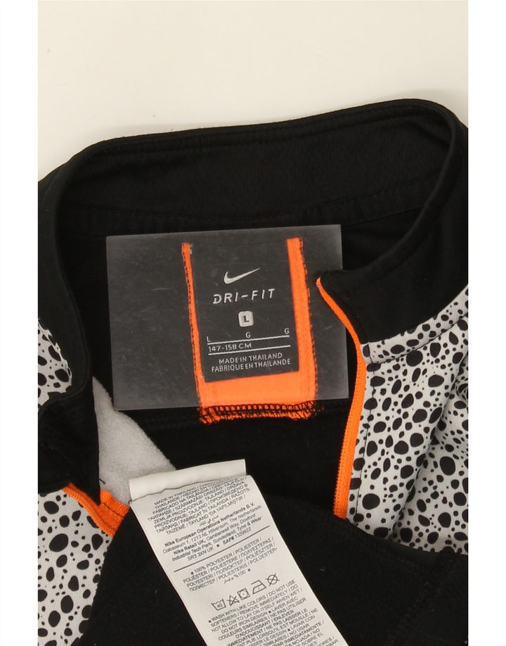 Φόρμα NIKE Boys Graphic Pullover Top 12-13 Years Large Black Spotted