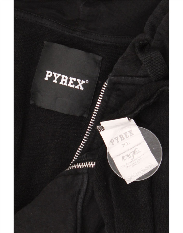 Ανδρικό πουλόβερ με κουκούλα με φερμουάρ Pyrex XL Μαύρο βαμβακερό