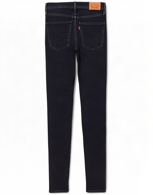 Levi's Womens Mile High Super Skinny Jeans W28 L30 Navy Blue Cotton