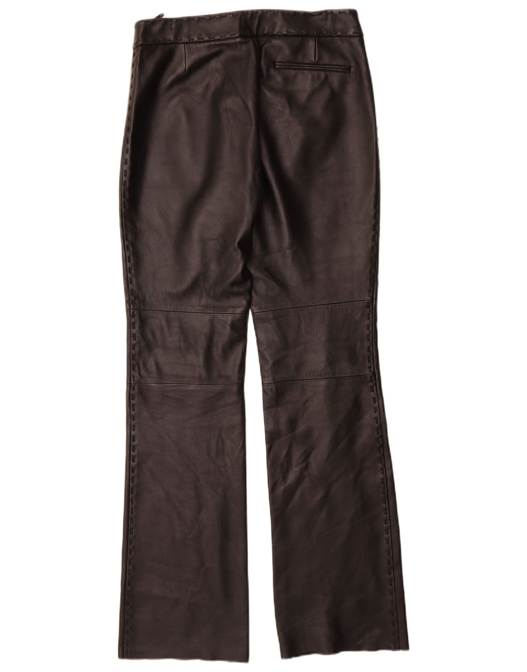 Mango Γυναικείο ίσιο δερμάτινο παντελόνι IT 42 Medium W30 L35 Μαύρο