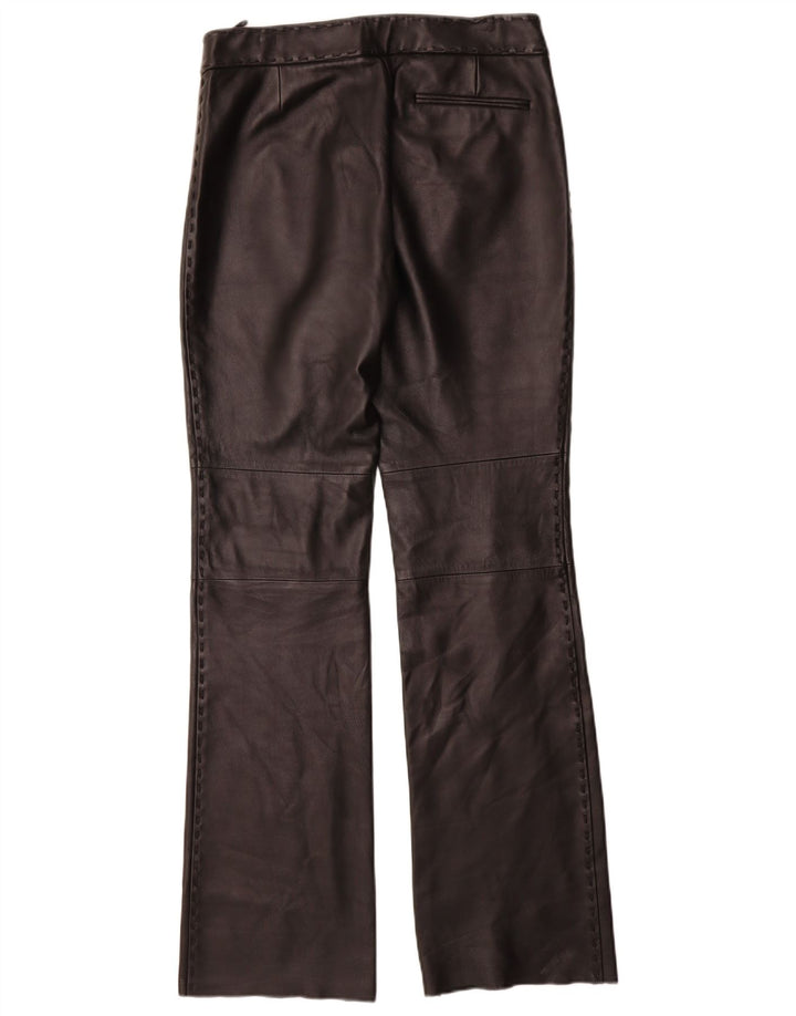 Mango Γυναικείο ίσιο δερμάτινο παντελόνι IT 42 Medium W30 L35 Μαύρο