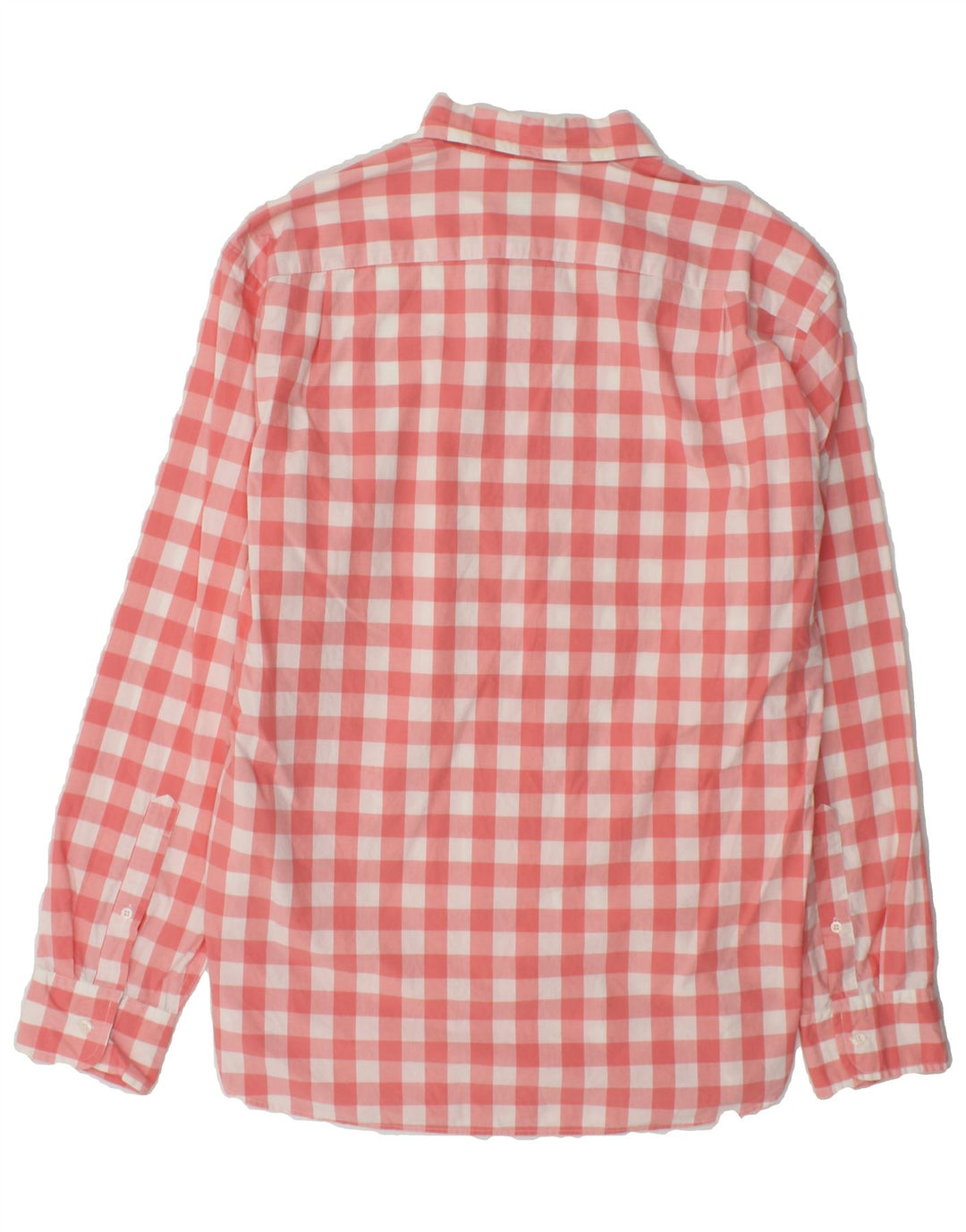 J. CREW Mens Shirt Large Pink Check Cotton Vintage J. Crew and Second-Hand J. Crew from Messina Hembry 