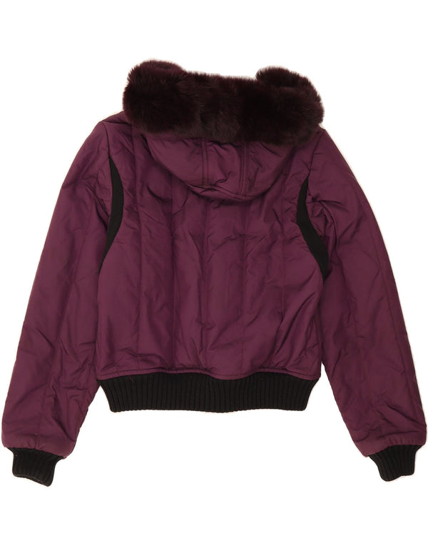 REFRIGIWEAR Girls Hooded Padded Jacket 13-14 Years Purple Polyamide