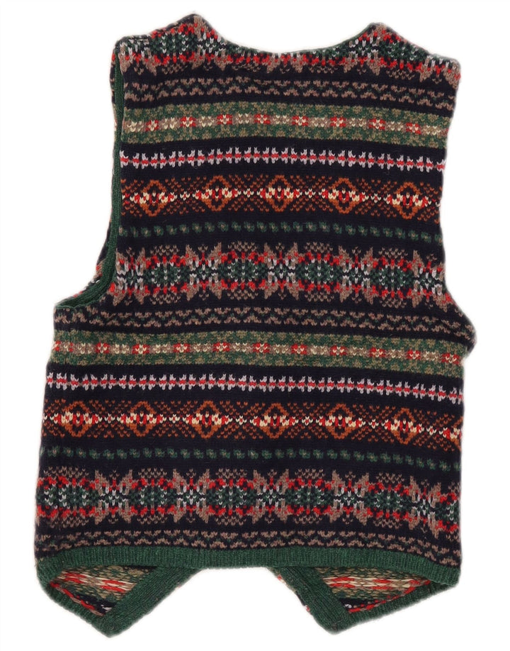 Zara Γυναικείο Γιλέκο Crop UK 8 Μικρό Πολύχρωμο Γεωμετρικό Μαλλί