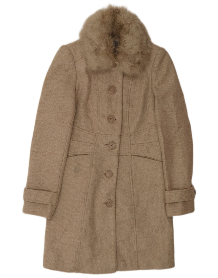 Γυναικείο παλτό Oasis UK 6 XS Beige Polyester