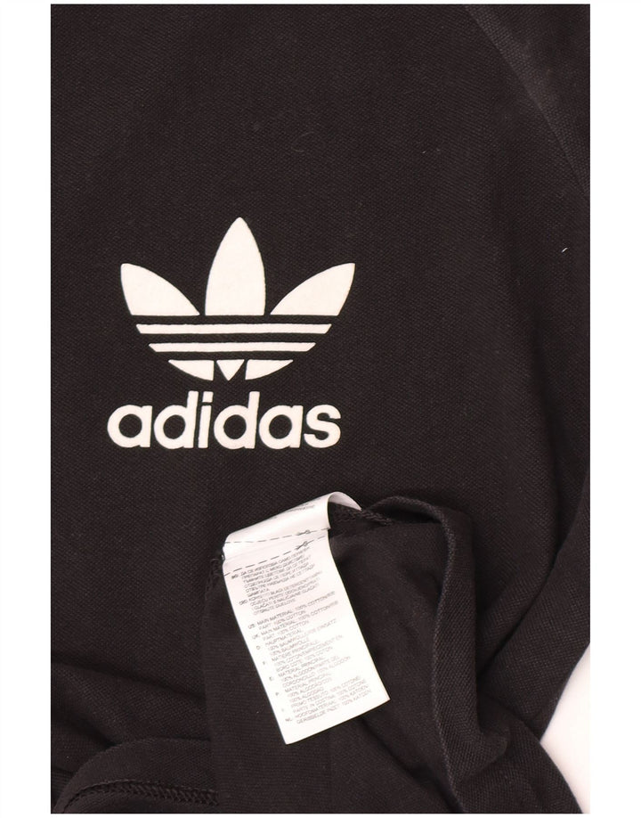 Ανδρικό γραφικό τοπ Adidas μακρυμάνικο μεσαίο μαύρο βαμβακερό
