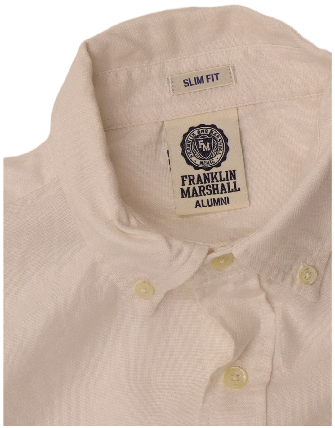 FRANKLIN MARSHALL Ανδρικό πουκάμισο Slim Fit Medium White