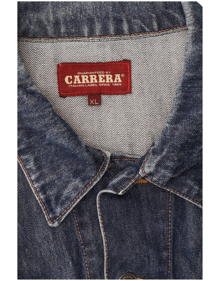 Carrera Ανδρικό Τζιν Μπουφάν UK 42 XL Navy Blue Cotton