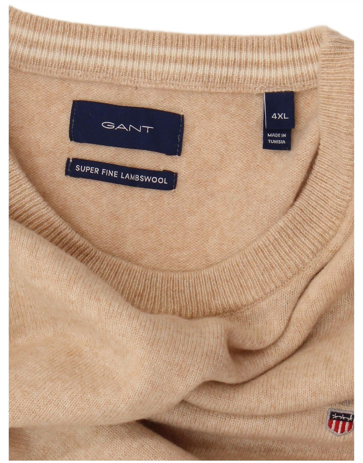 Ανδρικό πουλόβερ GANT Crew Neck Jumper 4XL Μπεζ μαλλί