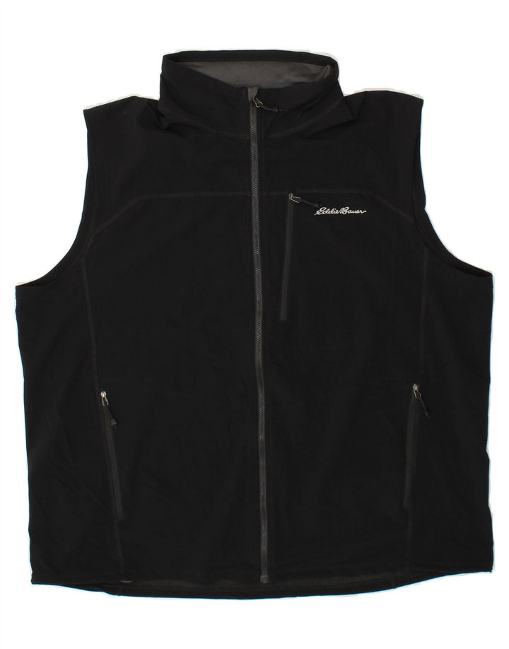 EDDIE BAUER Mens Sleeveless Tracksuit Top Jacket 2XL Black Vintage Eddie Bauer and Second-Hand Eddie Bauer from Messina Hembry 
