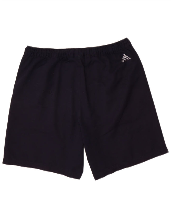 Ανδρικό γραφικό αθλητικό σορτς Adidas μεγάλο μπλε ναυτικό πολυεστέρα