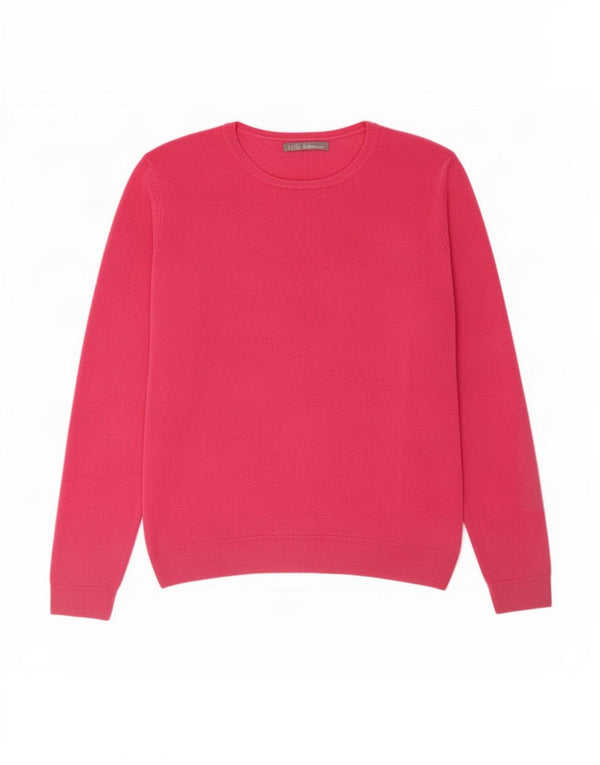 Marks & Spencer Γυναικείο πουλόβερ με λαιμόκαυστο UK 14 Medium Pink Acrylic