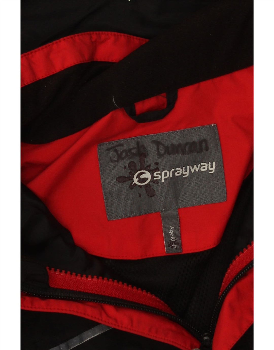 Sprayway Girls Hooded Windbreaker Jacket 10-11 Years Black Polyester