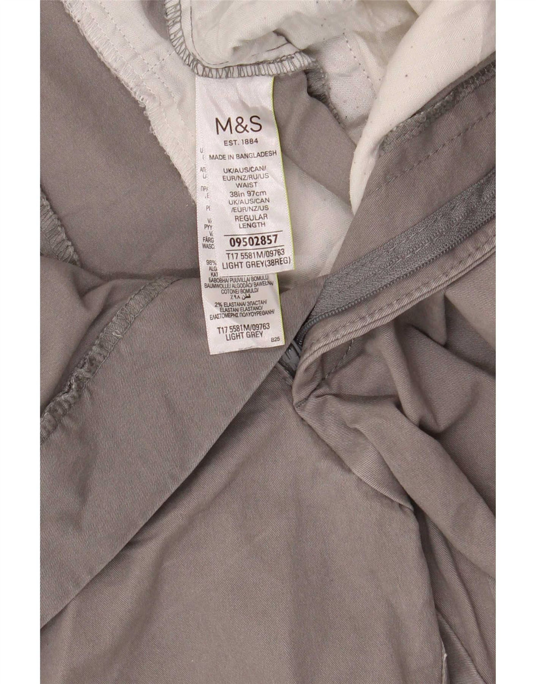 Ανδρικό σορτς Chino Marks & Spencer W38 XL Γκρι βαμβακερό